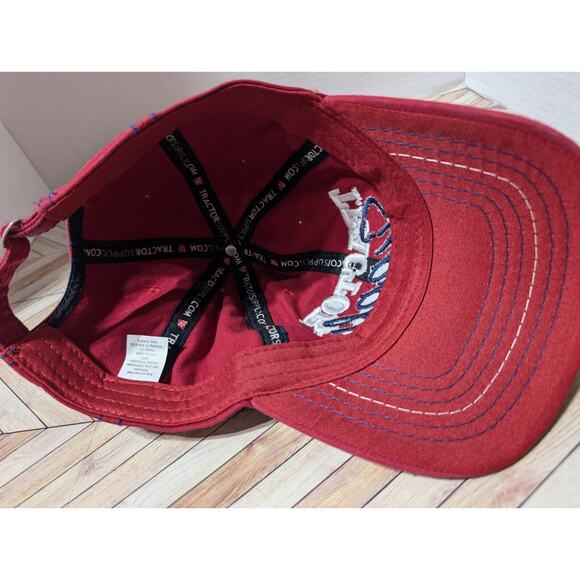 Tractor Supply Company Hat Adult Size Red Adjustable Strap Back Baseball Cap - Picture 7 of 9